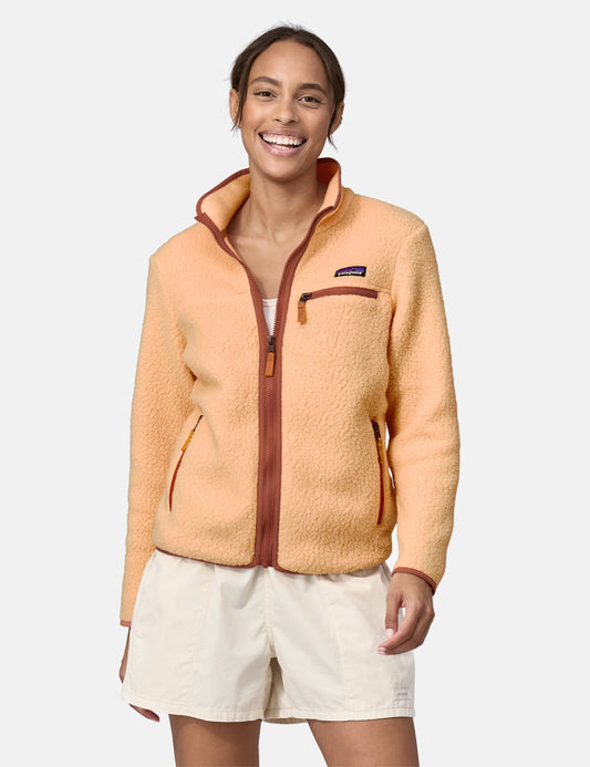 Pata Women's Retro Pile Jacket - Sandy Melon