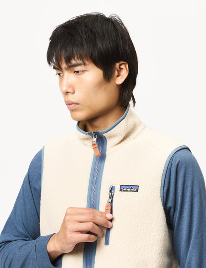 Pata Retro Retro Pile Vest - Dark Natural/Utility Blue