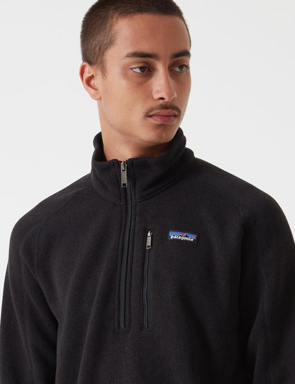 Pata Better Sweater 1/4 Zip Fleece - Black