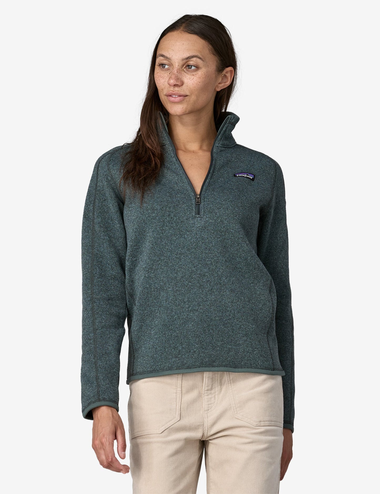 Pata Women's 1/4 Zip Better Sweater - Nouveau Green