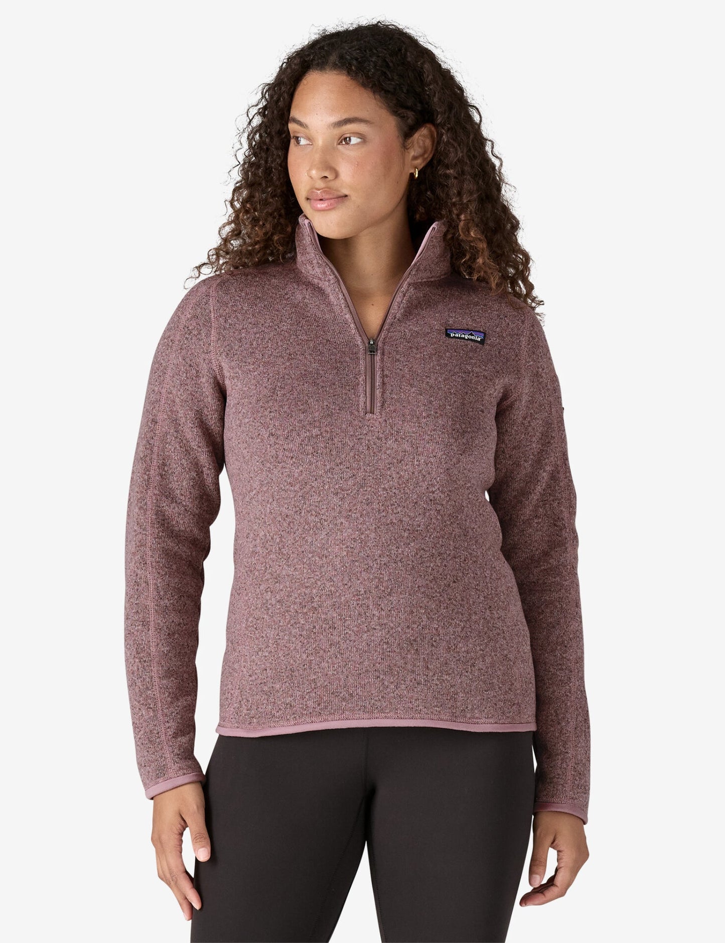 Pata Women's 1/4 Zip  Better Sweater - Stormy Mauve