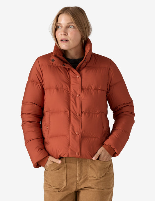 Pata Women's Silent Down Jacket - Burnished Red