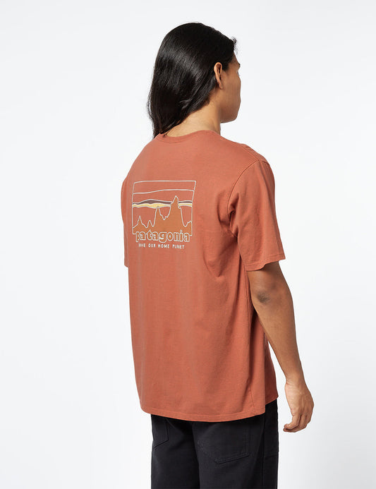 Pata '73 Skyline Organic T-Shirt - Burl Red