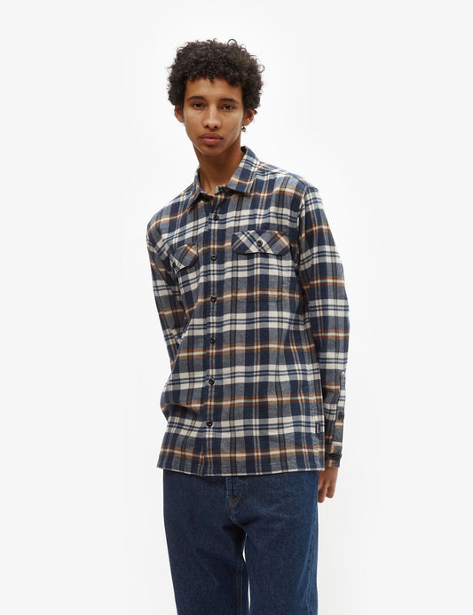 Pata Fjord Flannel Fields Shirt (Organic) - New Navy Blue