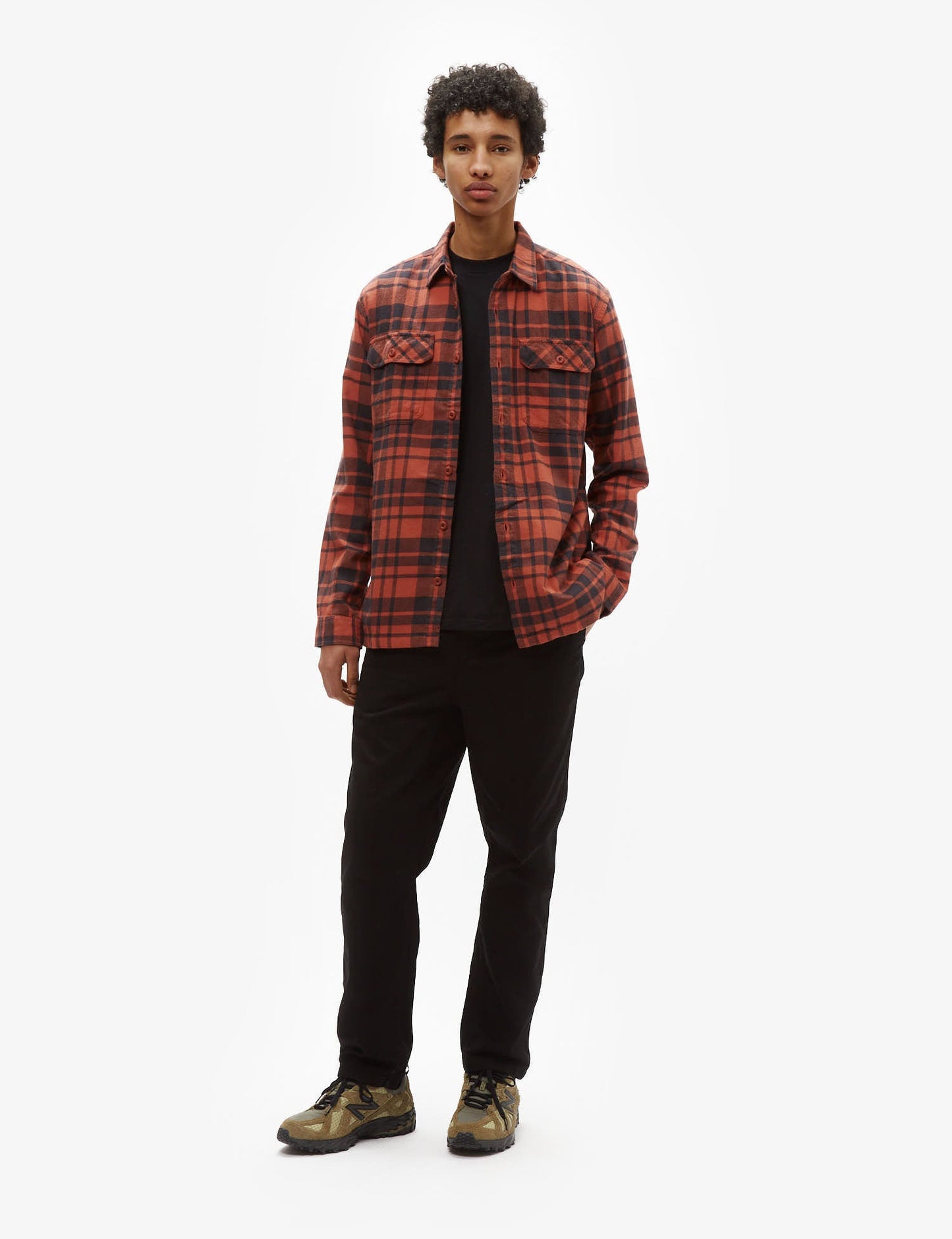 Pata Fjord Flannel Ice Caps Shirt (Organic) - Burl Red