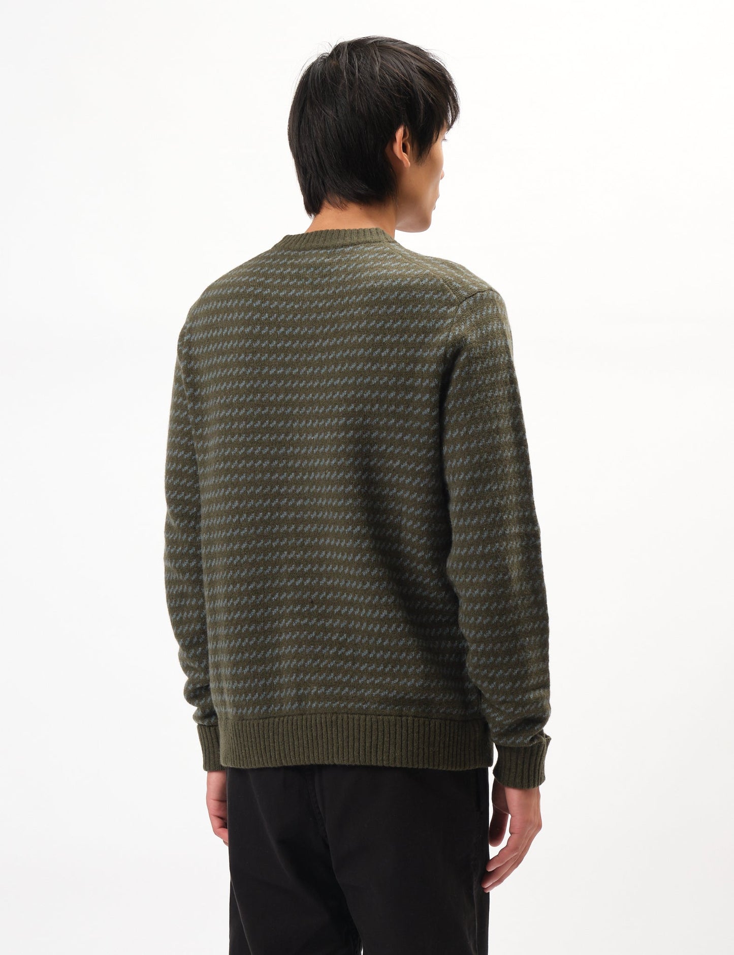 Pata Fisherman Stitch Wool-Blend Sweater - Pine Green