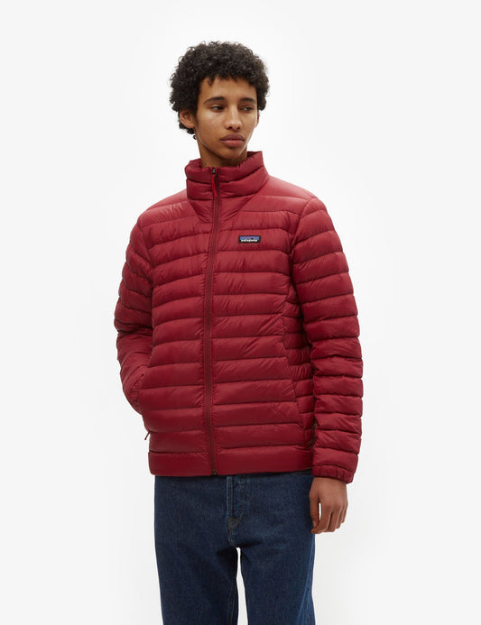 Pata Down Sweater Jacket - Carmine Red