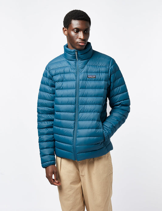 Pata Down Sweater Jacket - Wavy Blue