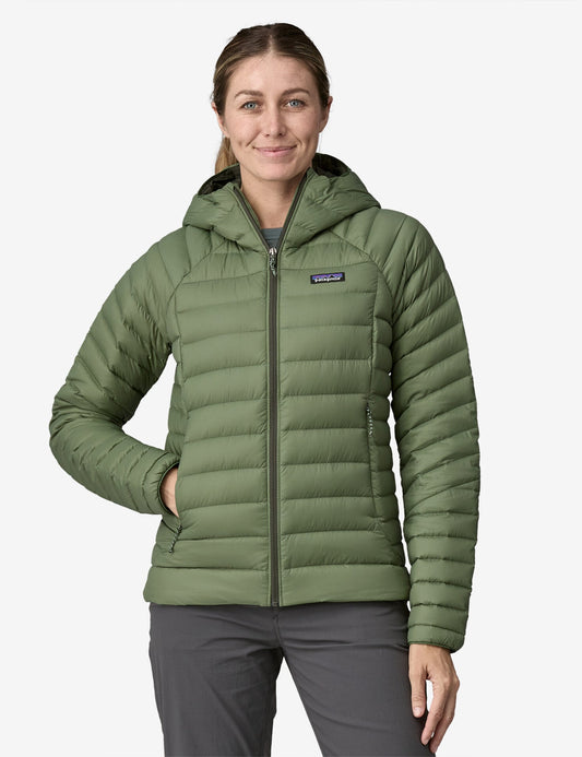 Pata Women's Down Sweater Hoody - Terrain Green